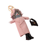 Trench Coat Fashion Doll Keychain / Bag Charm
