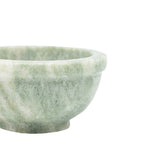 Elise Light Green Onyx Marble Bowl And Spoon Brass, Set Of 2