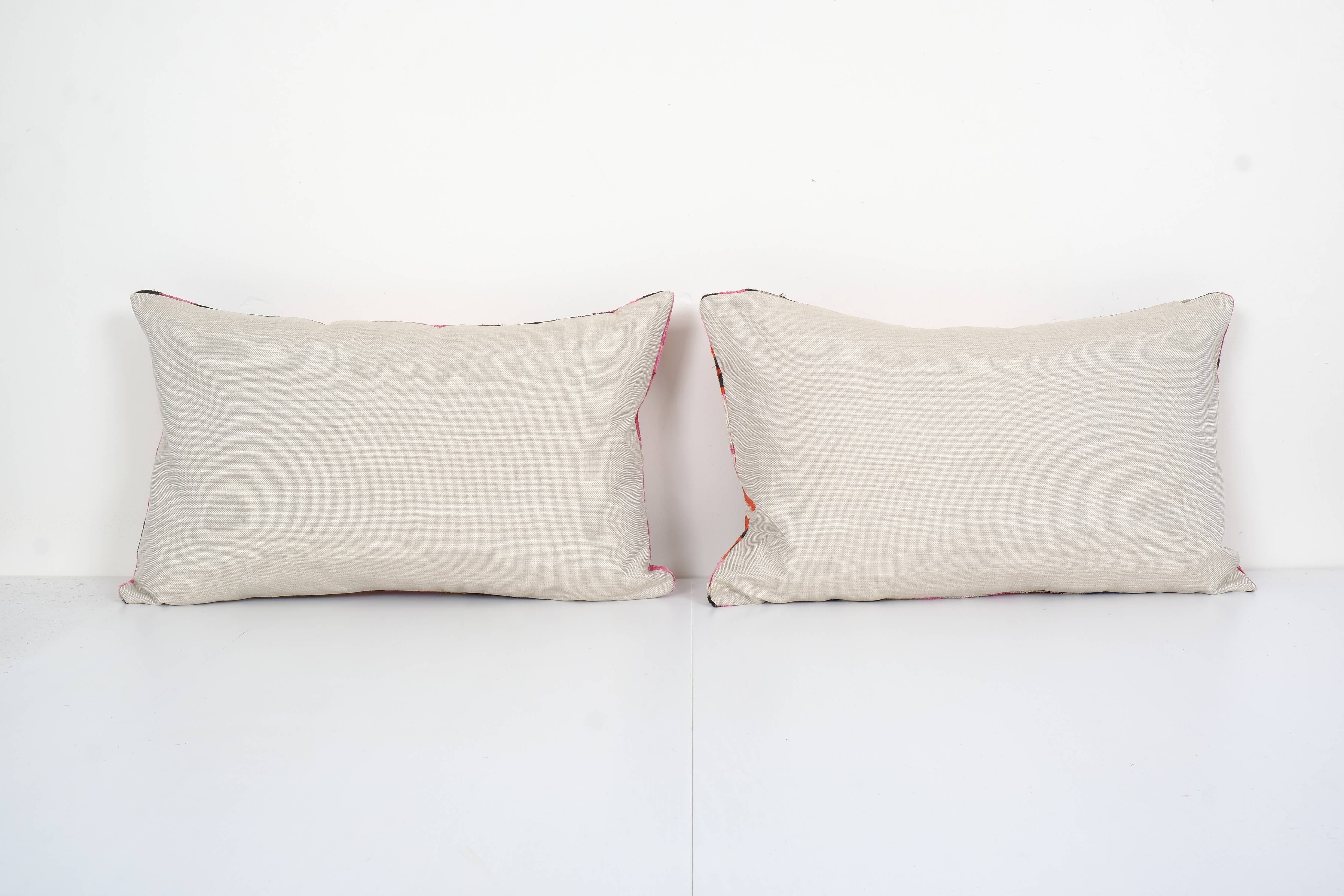 Pink Silk Ikat Velvet Pillow