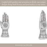 White 10 in. Resin Tattoo Hand Sculpture
