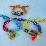 Tropical charm bracelet made of bandana scarf