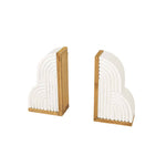 Wren Set of 2 Arched Cloud Bookends White Wood