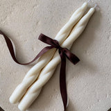 Twisted Taper Soy Wax Candle Set Of 2 For Dining