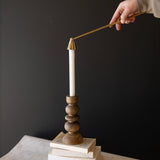 Elise Wood Taper Candle Holder