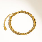 Sadie 18K Gold Non-Tarnish Braided Stackable Bracelet