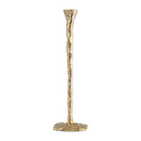 Taper Candle Holder - Gold Metal Forged, 11 in.