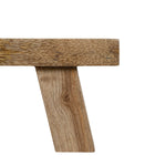 Hazel Footed Stool Mango Wood Farmhouse Riser