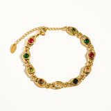 Alba Colored Cubic Zirconia Necklace, Bracelet