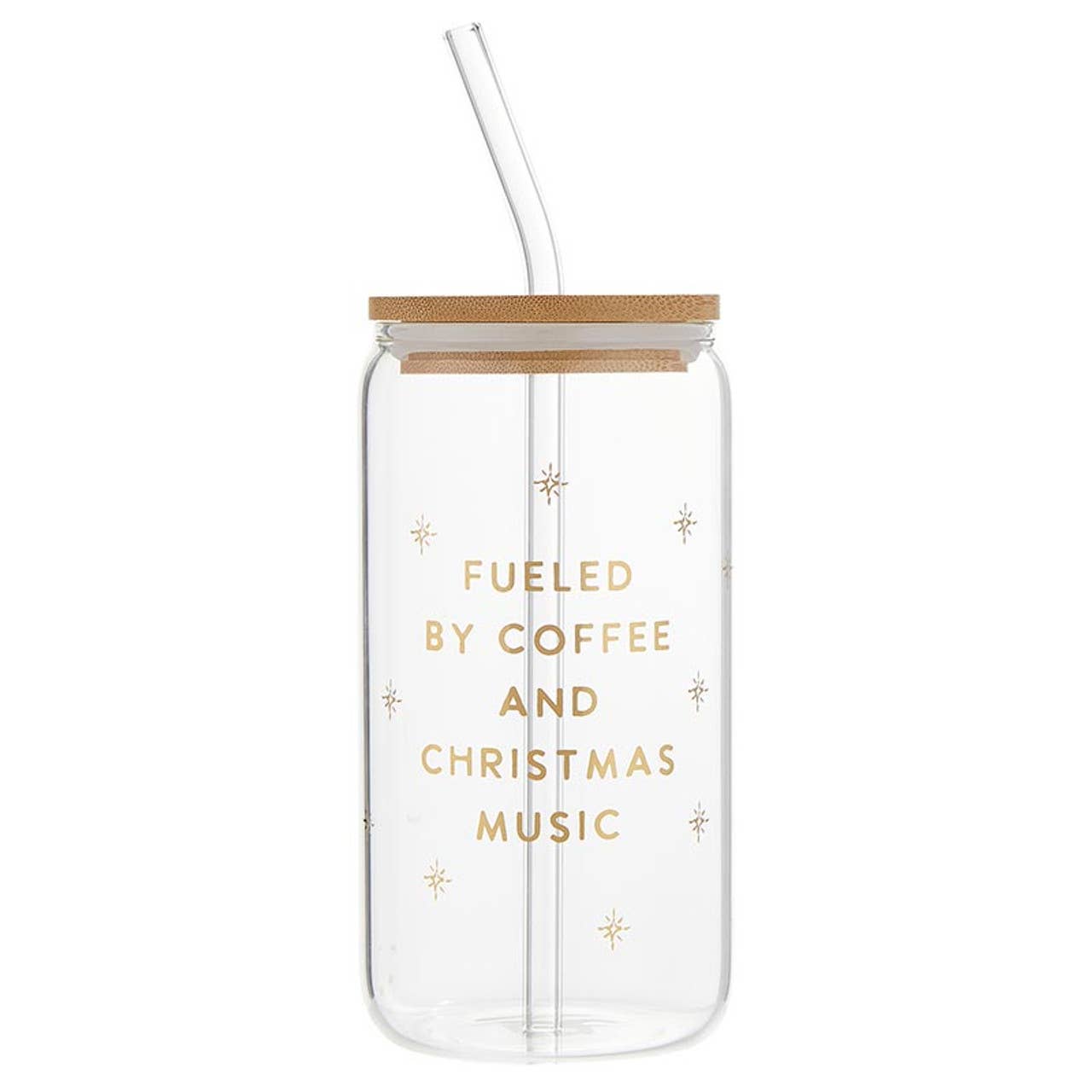 16oz Glass Tumbler - Fueled By Coffee