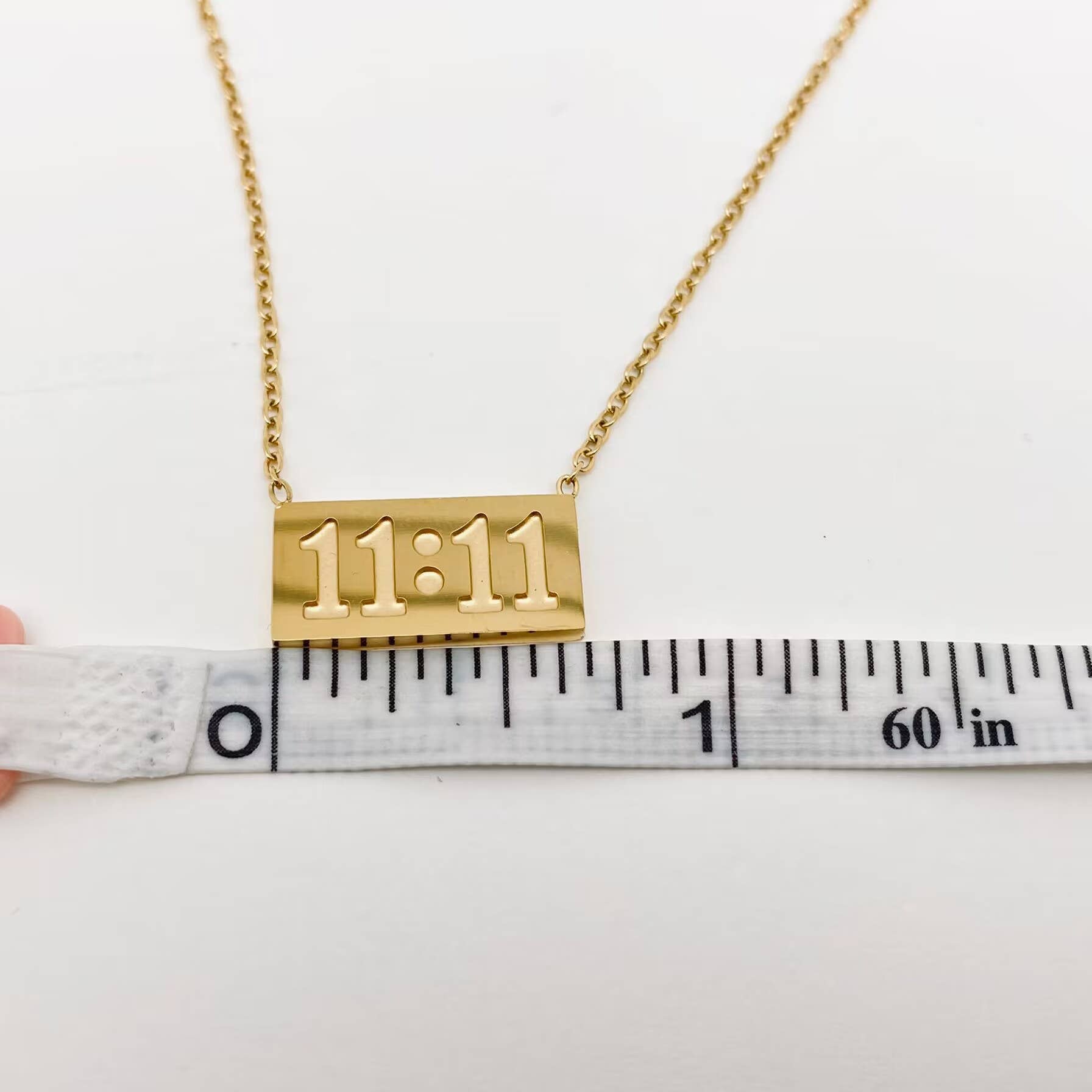 11:11 Charm Pendant Stainless Steel Necklace - FGS