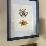 Framed Evil Eye Art Print 1 8x10 / 11x14 frame