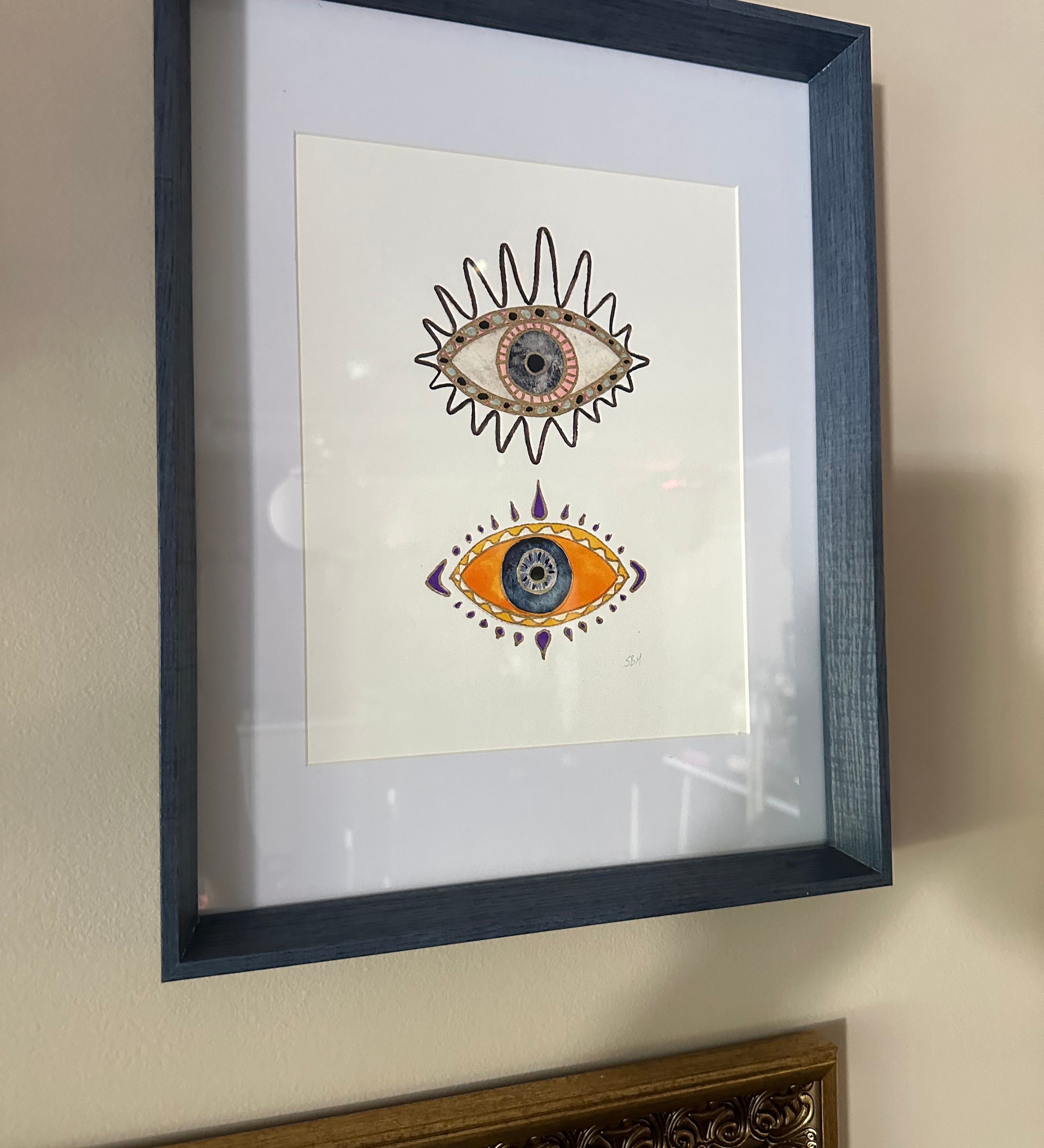 Framed Evil Eye Art Print 1 8x10 / 11x14 frame