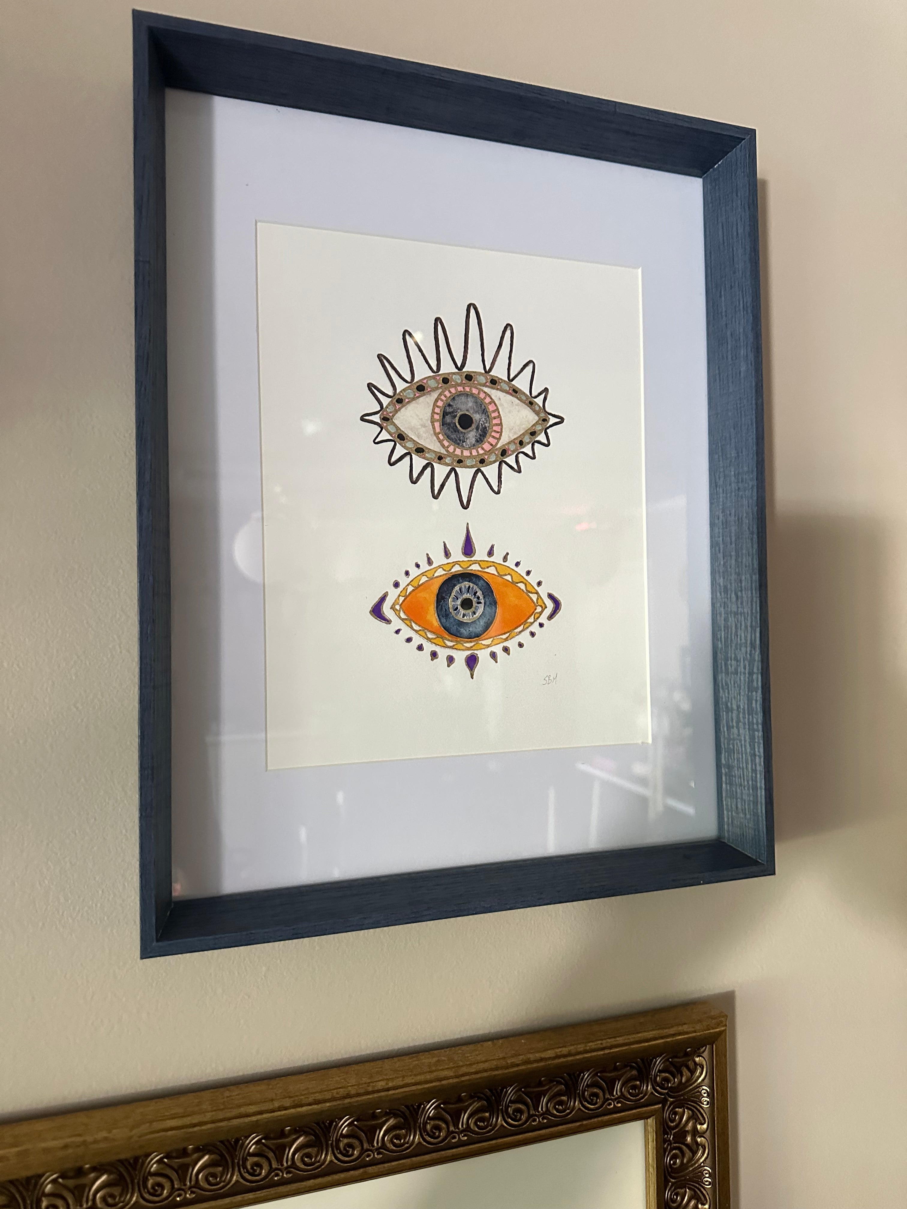 Framed Evil Eye Art Print 1 8x10 / 11x14 frame