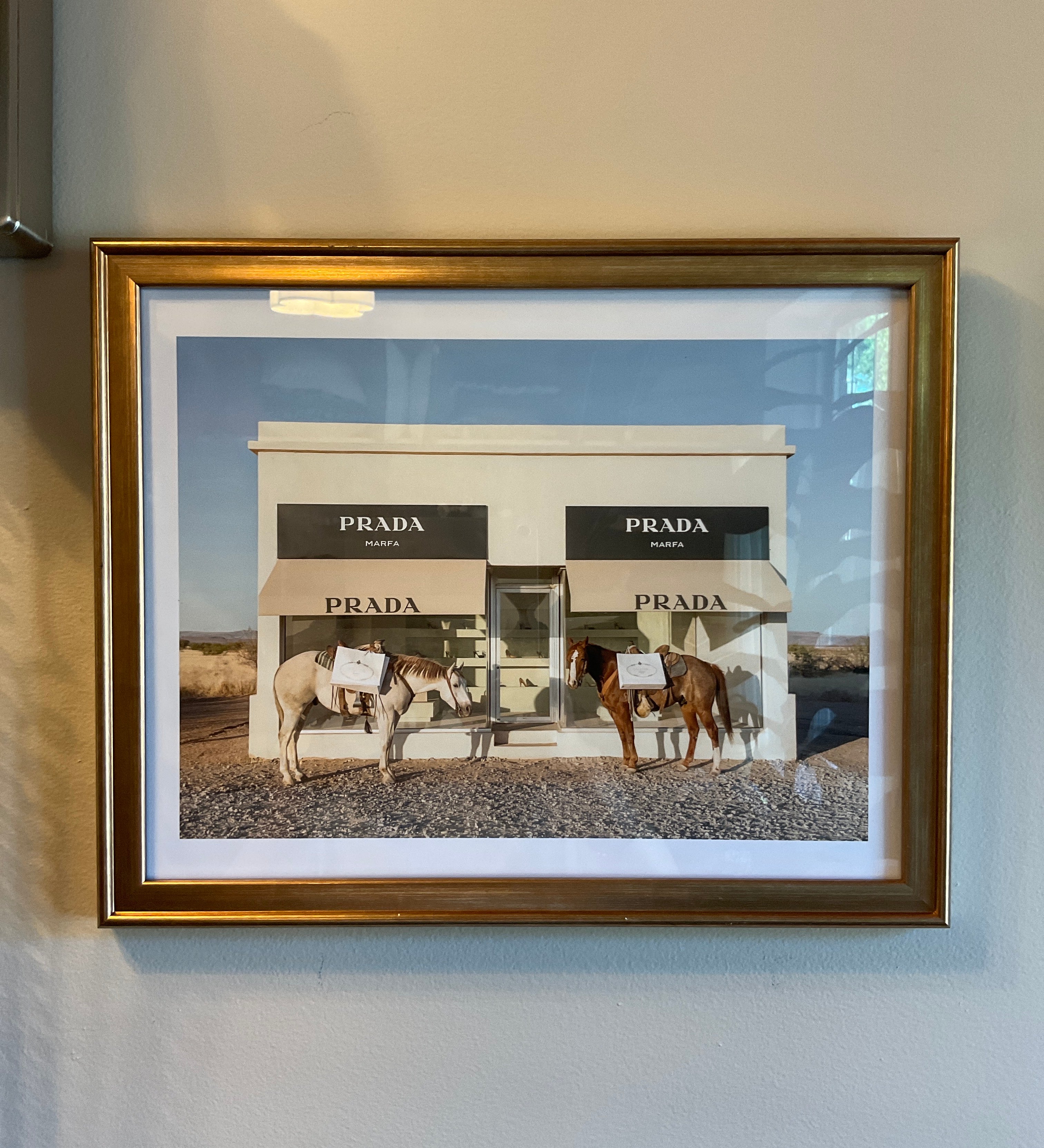 Prada Marfa Framed Print 11 x 14