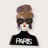Modern Girl Acrylic Brooch