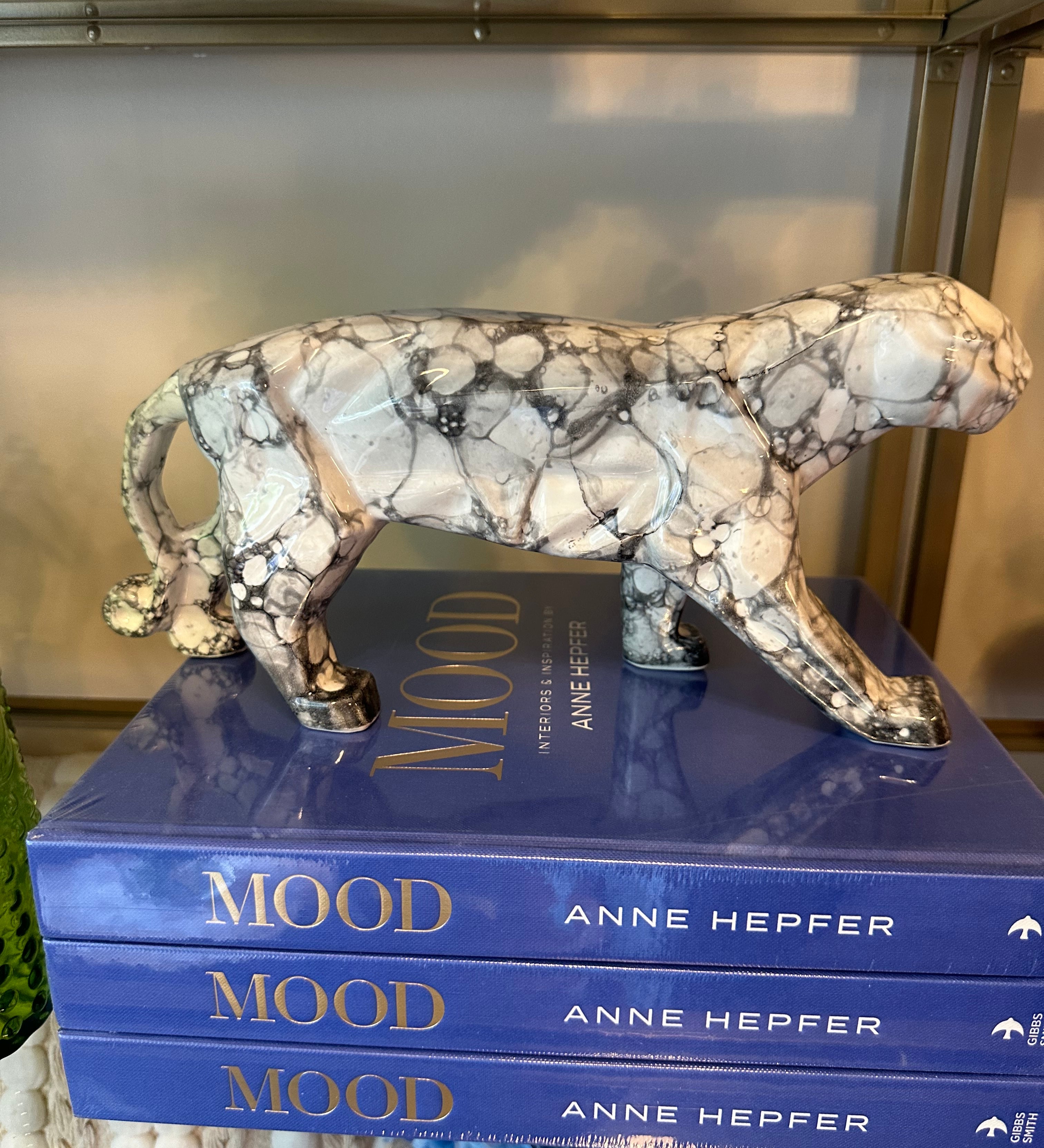 Ceramic Panther Sculpture