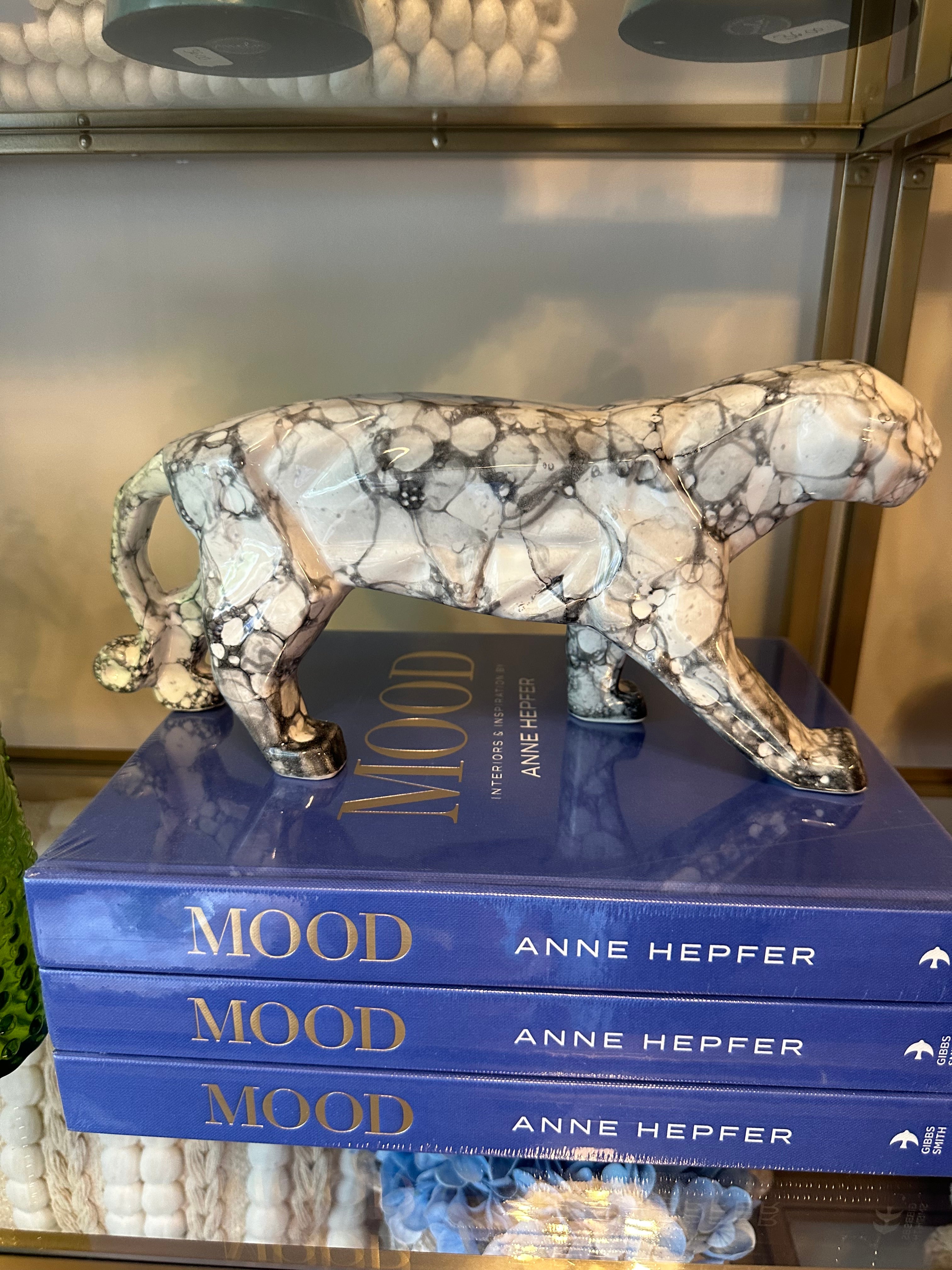 Ceramic Panther Sculpture