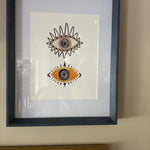 Framed Evil Eye Art Print 1 8x10 / 11x14 frame