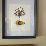Framed Evil Eye Art Print 1 8x10 / 11x14 frame