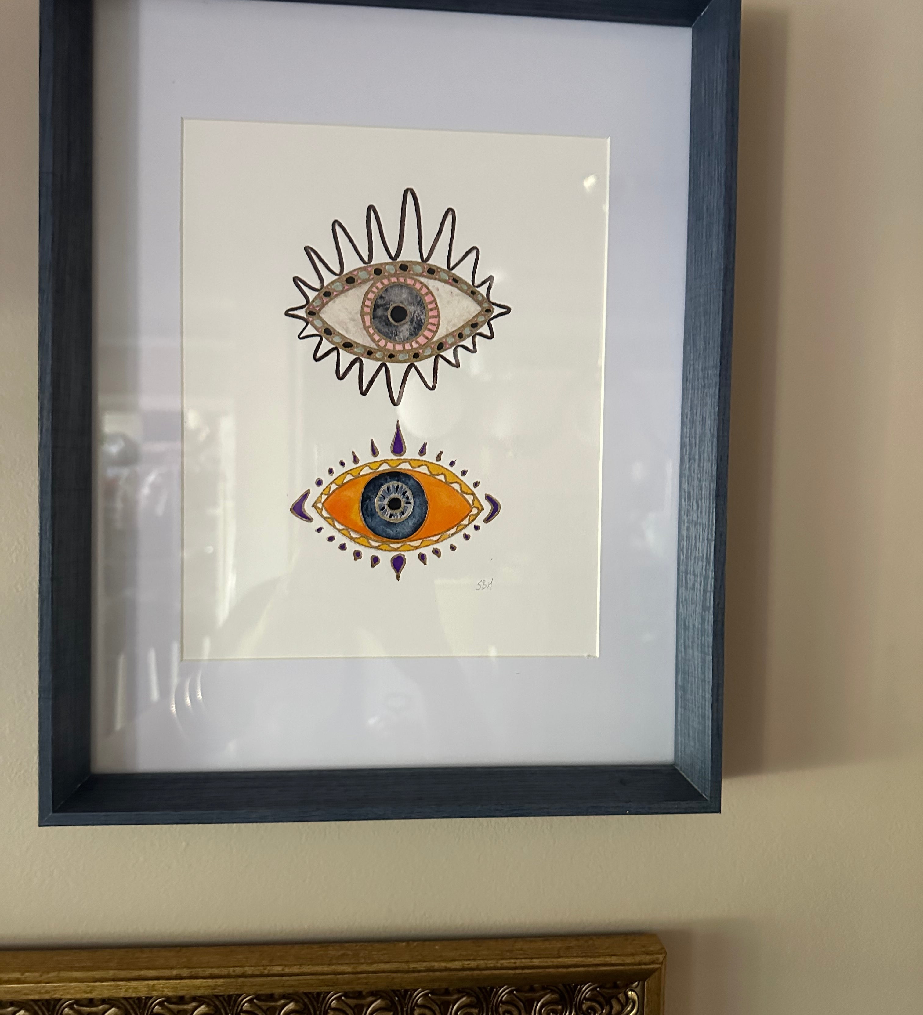 Framed Evil Eye Art Print 1 8x10 / 11x14 frame