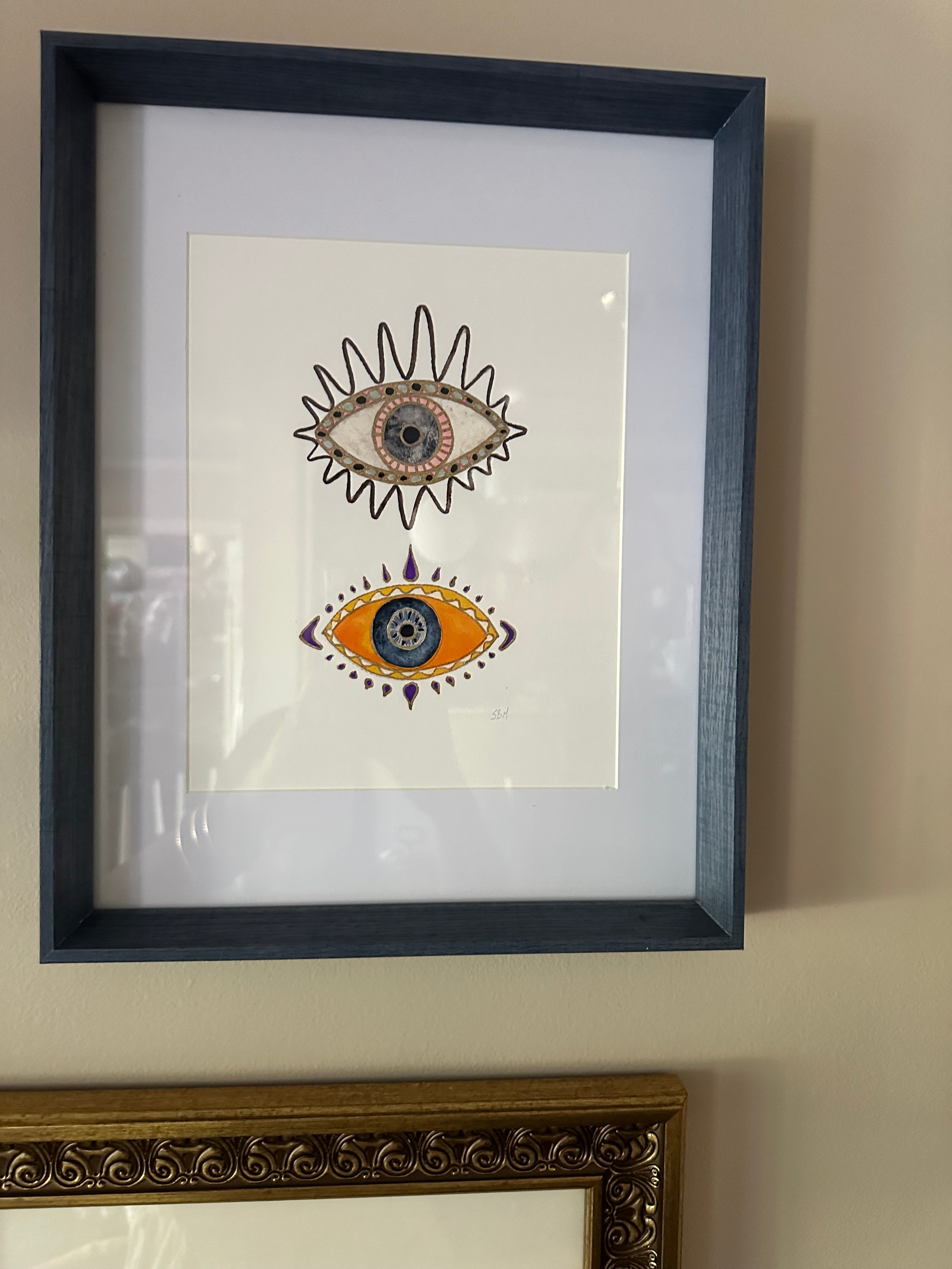 Framed Evil Eye Art Print 1 8x10 / 11x14 frame
