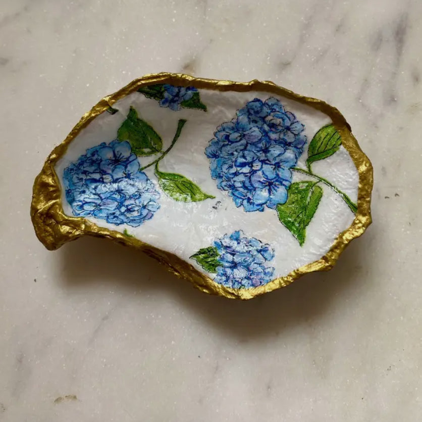 Blue oyster shell dish Del Mar medium