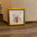 Hand drawn flowers frame