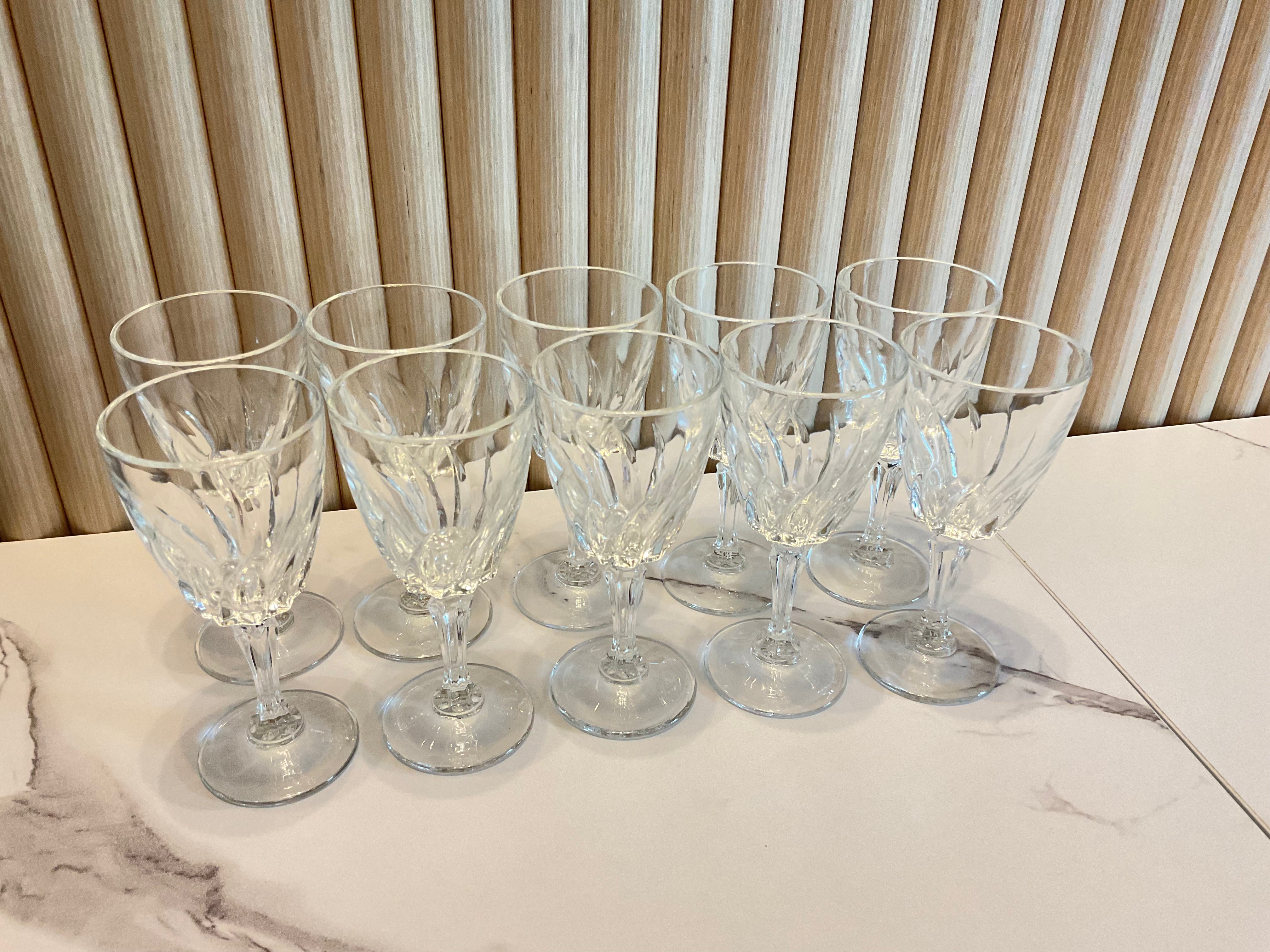 Vintage crystal shot glass set of 10