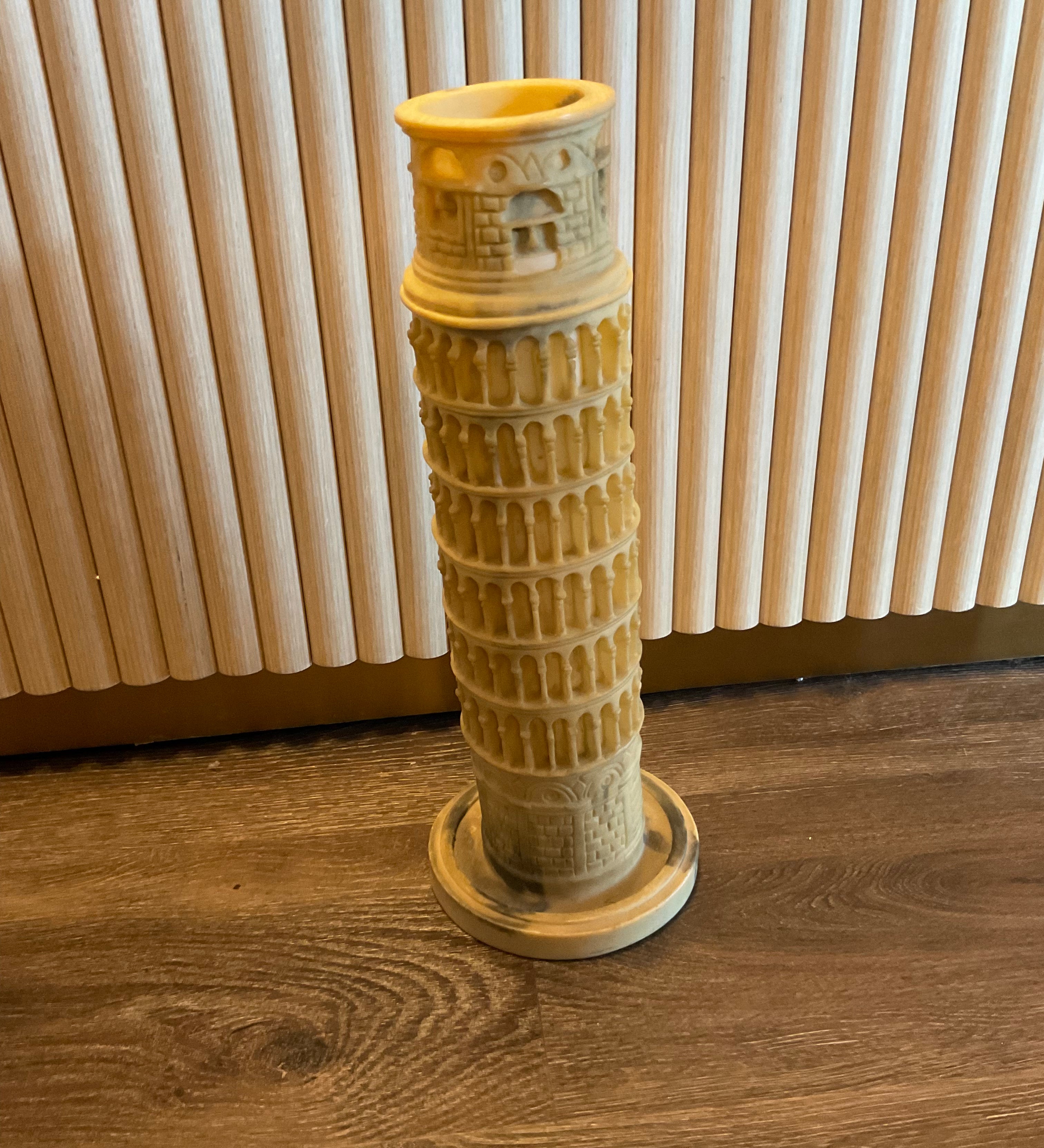 Vintage leaning tower of Pisa sculpture