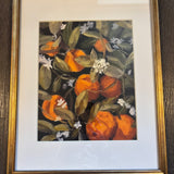 Orange Blossoms 8x10 Print in Gold Frame