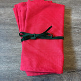 Red Cloth Napkins Set of 4