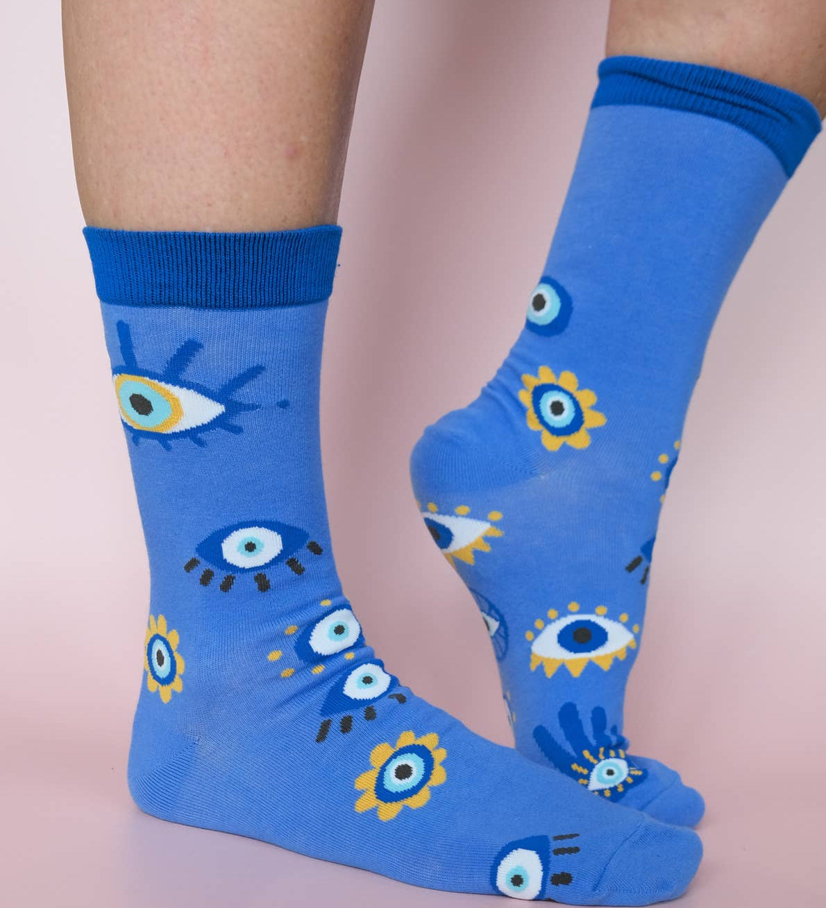 Evil Eye 100% Cotton Women's Crew Socks