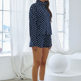 Polka dot zip-up jacket
