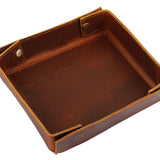 Leather Catchall Change Keys Coins Jewels Box Tray Big Storage Handmade best for gift