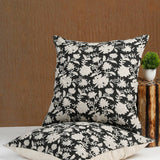 Hand block printed pillow cover with insert