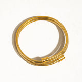 Arnell Non-Tarnish Round Snake Gold Chain Bracelet