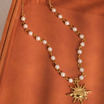 Kalani 18K Gold Non-Tarnish Sun Beaded Necklace