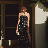 Gentle Whisper Strapless Tie Back Maxi Dress