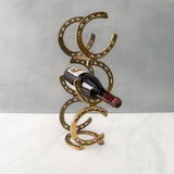 Gold Horseshoe Wine Rack