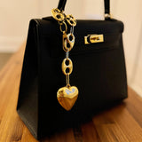Horse Bits Heart Dangle Bag Charm