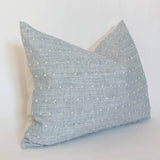 Designer Light Blue Dot Textured Pillow