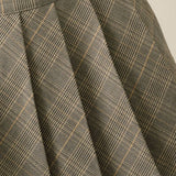 Plaid Bias-Cut Pleated Pocket Mini Skort