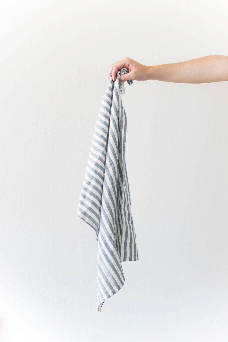 French Striped Dish Towel