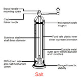 The original 'Brass Mill' - 8" salt grinder and pepper mill set