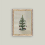 Vintage Tree with Bows Framed Antique Art