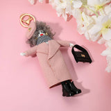 Trench Coat Fashion Doll Keychain / Bag Charm