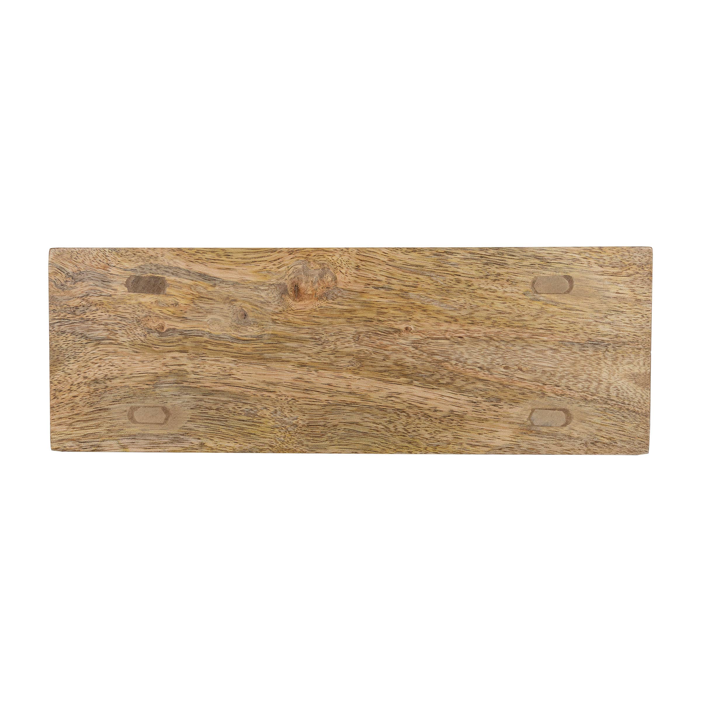Hazel Footed Stool Mango Wood Farmhouse Riser