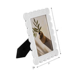 White 5x7 in. Resin Rectangular Scallop Edge Photo Frame