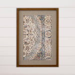 Framed Textile Wall Art - Antiqued Blue (PC)