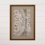 Framed Textile Wall Art - Antiqued Blue (PC)